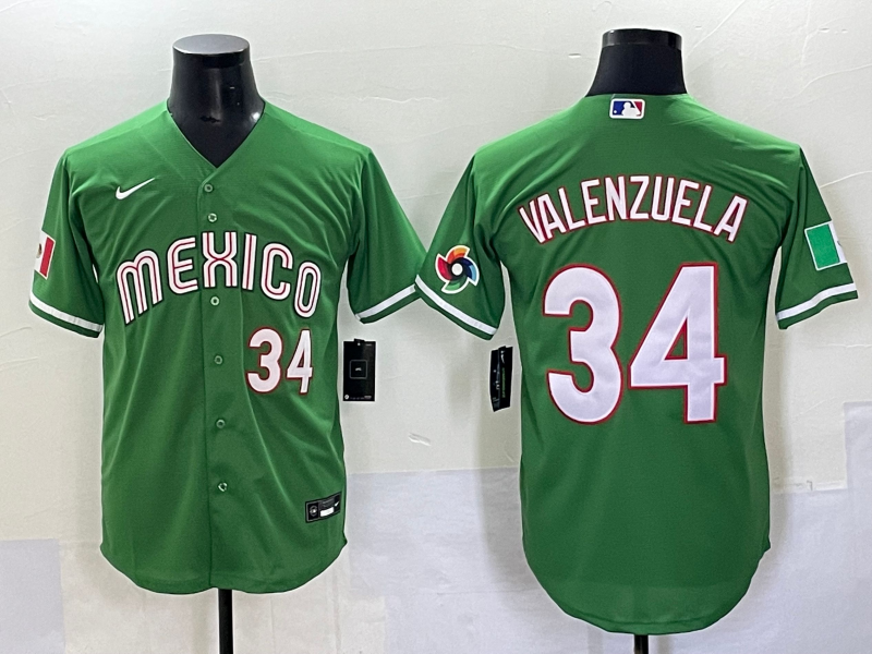 Men 2025 Los Angeles Dodgers #34 Valenzuela green Nike MLB Jersey->los angeles dodgers->MLB Jersey